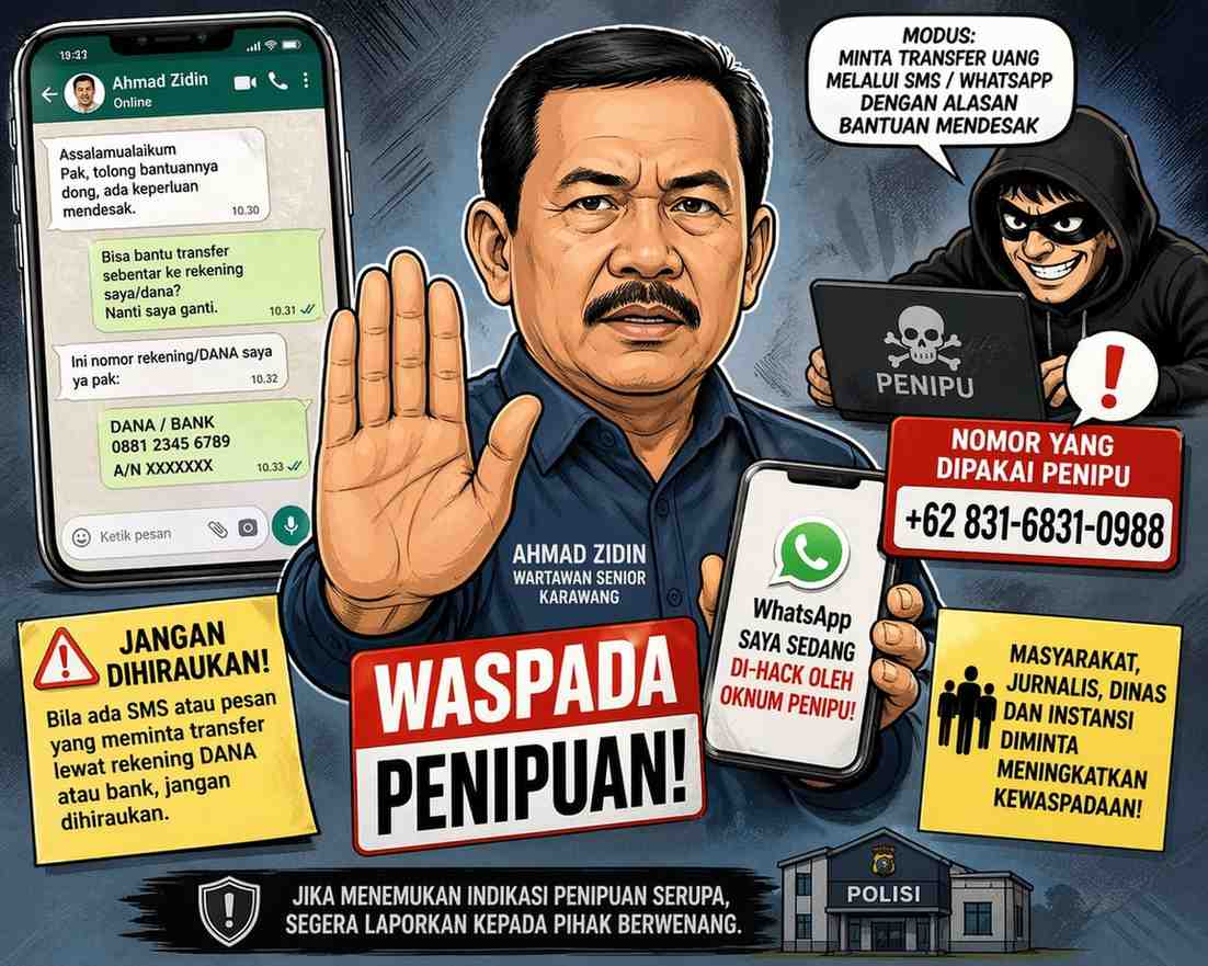 WhatsApp Diretas, Nama Wartawan Senior Ahmad Zidin Dicatut untuk Penipuan