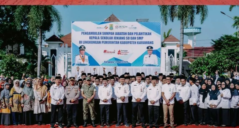 Pelantikan 199 Kepala Sekolah Karawang 2026, Bupati Warning Keras Terkait Dana BOS