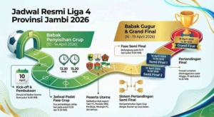 Jadwal Liga 4 Provinsi Jambi 2026 Resmi Dirilis, Ini Daftar Lengkap dan Laga Panasnya
