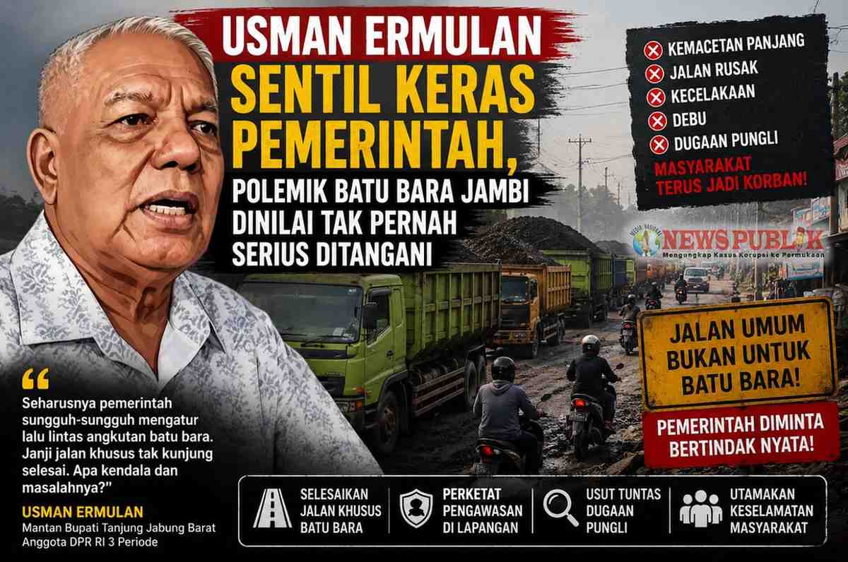 Usman Ermulan Sentil Keras Pemerintah, Polemik Batu Bara Jambi Dinilai Tak Pernah Serius Ditangani Usman Ermulan Kritik Pemerintah terkait batu bara