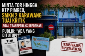 Minta TOR hingga KTP Pimred, SMKN 2 Karawang Tuai Kritik Soal Transparansi Informasi, Publik: "Ada yang Ditutupi?"