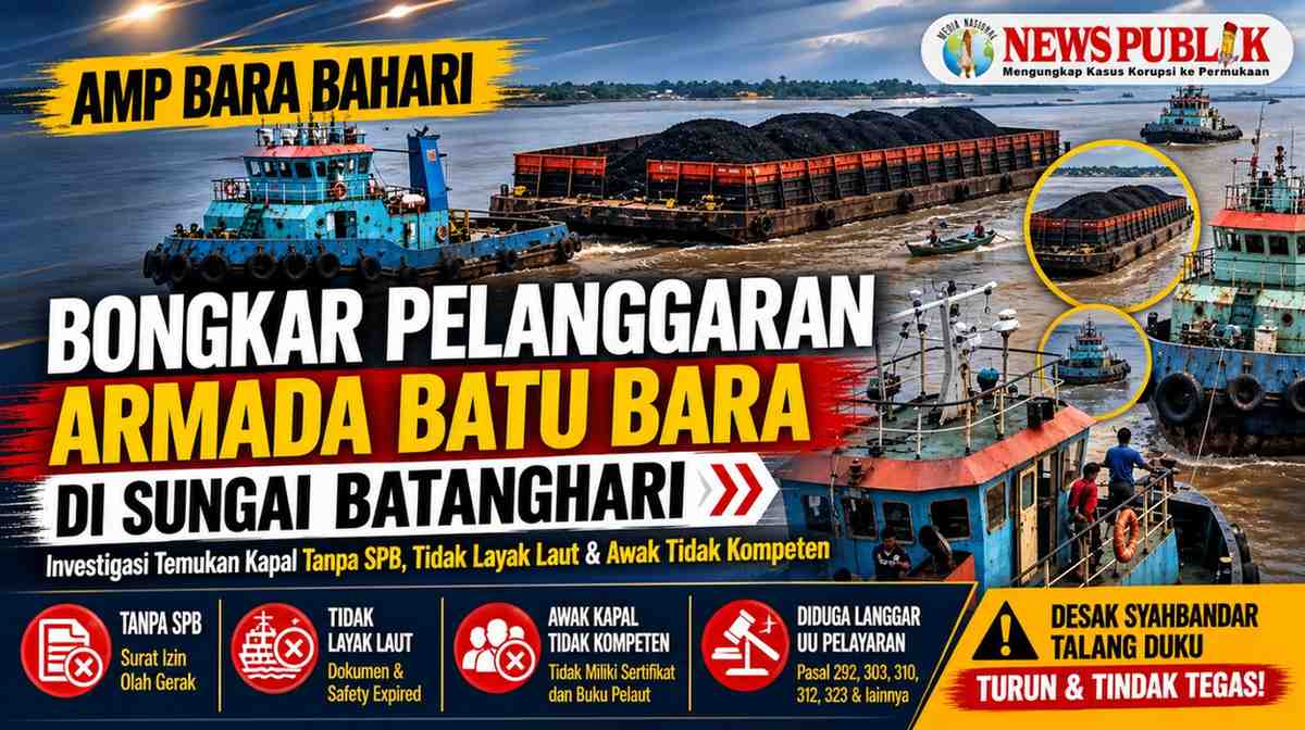 AMP BARA BAHARI Bongkar Pelanggaran Armada Batu Bara di Sungai Batanghari