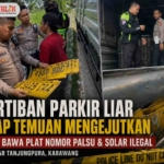 Penertiban Parkir Liar di Karawang Ungkap Temuan Mengejutkan, Truk Box Diduga Bawa Plat Nomor Palsu dan Solar Ilegal
