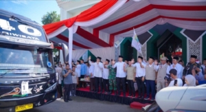 Pelepasan Jemaah Haji Karawang Kloter 9 Dilepas Langsung Bupati Karawang