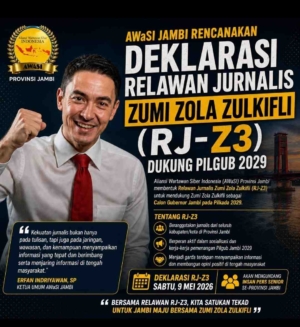 AWaSi Jambi bentuk Relawan Jurnalis, Zumi Zola Zulkifli Siap Dideklarasikan Menuju Pilgub Jambi 2029