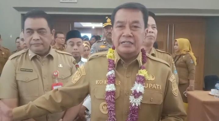 Bupati Tangerang Maesyal Rasyid saat sosialisasi SPMB 2026 bebas pungli