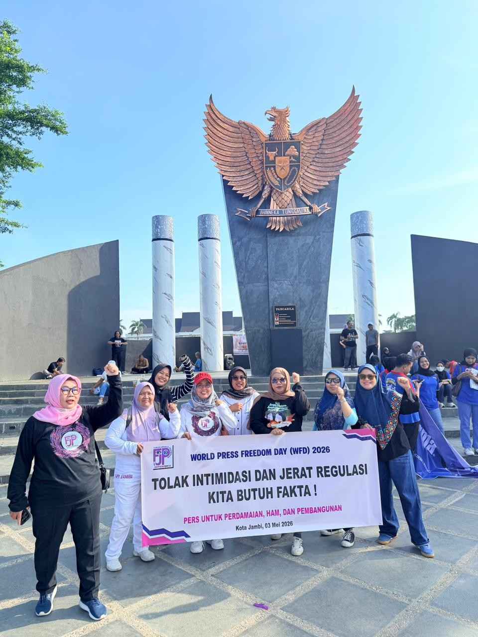 Orasi damai FJPI Jambi pada Hari Kebebasan Pers Sedunia 2026