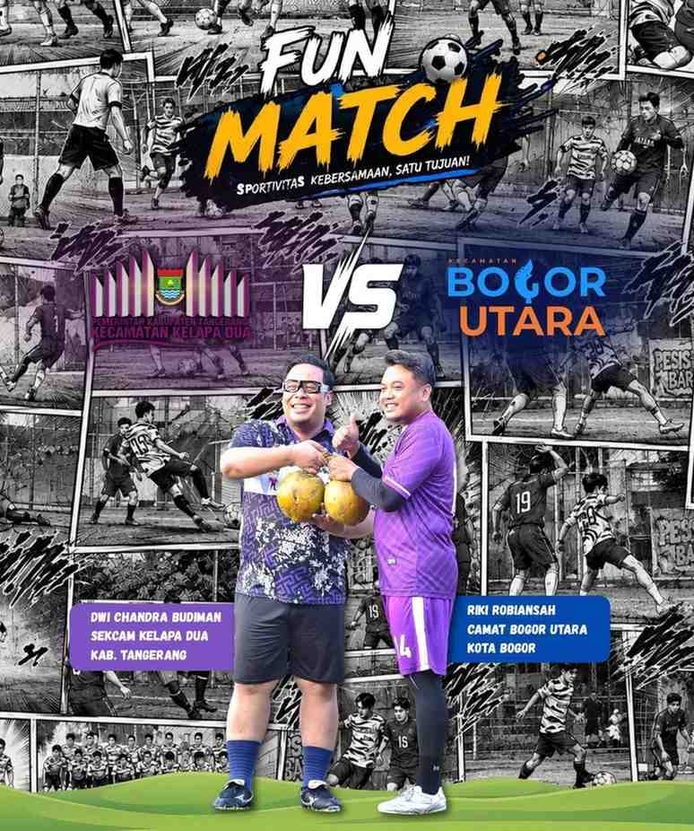 Pertandingan fun football Kelapa Dua melawan Bogor Utara di Stadion Mini Kelapa Dua