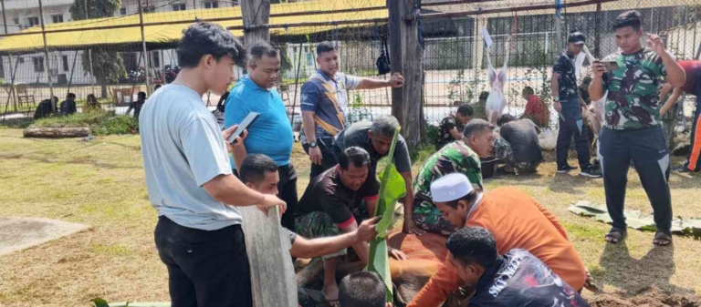 TNI AU Satrad 401 Tanjung Kait Berbagi Berkah Idul Adha