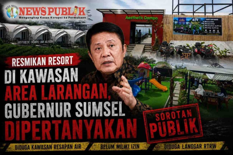 Resmikan Resort di Kawasan Area Larangan, Gubernur Sumsel Dipertanyakan