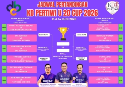 Jadwal Pertandingan KD Pertiwi U‑20 Cup 2026 Resmi Dirilis, Kompetisi Sepak Bola Putri Bergulir 13‑14 Juni KD Pertiwi Cup 2026
