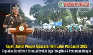 Kajati Jambi Sugeng Hariadi memimpin Upacara Hari Lahir Pancasila 2026.