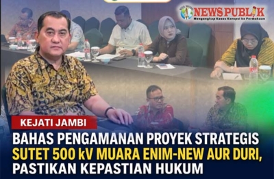 Kejati Jambi Bahas Pengamanan Proyek Strategis SUTET 500 kV Muara Enim-New Aur Duri