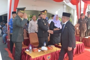 Kapolres Labusel AKBP Aditya SP Sembiring menghadiri Upacara Hari Lahir Pancasila 2026.