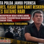 Kanit Reskrim Polres Batang Hari terkait dugaan lambannya penanganan kasus pengeroyokan yang menjadi sorotan publik.