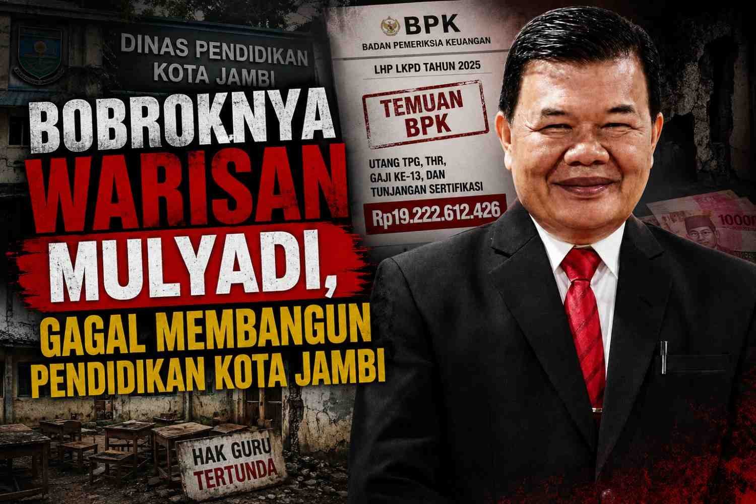 Bobroknya Warisan Mulyadi, Gagal Membangun Pendidikan Kota Jambi Bobroknya Warisan Mulyadi, Gagal Membangun Pendidikan Kota Jambi