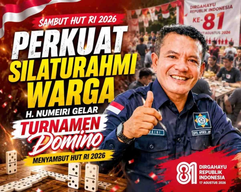 Perkuat Silaturahmi Warga, H. Numeiri Gelar Turnamen Domino Menyambut HUT RI 2026