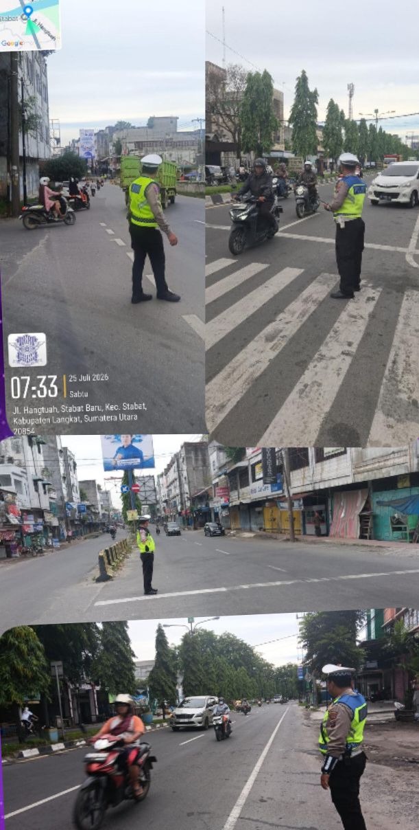Sat Lantas Polres Langkat Intensifkan Gatur Lalin Pagi, Kapolres Apresiasi Kinerja Personel
