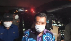 Bupati Tangerang tinjau kebakaran TPA Jatiwaringin