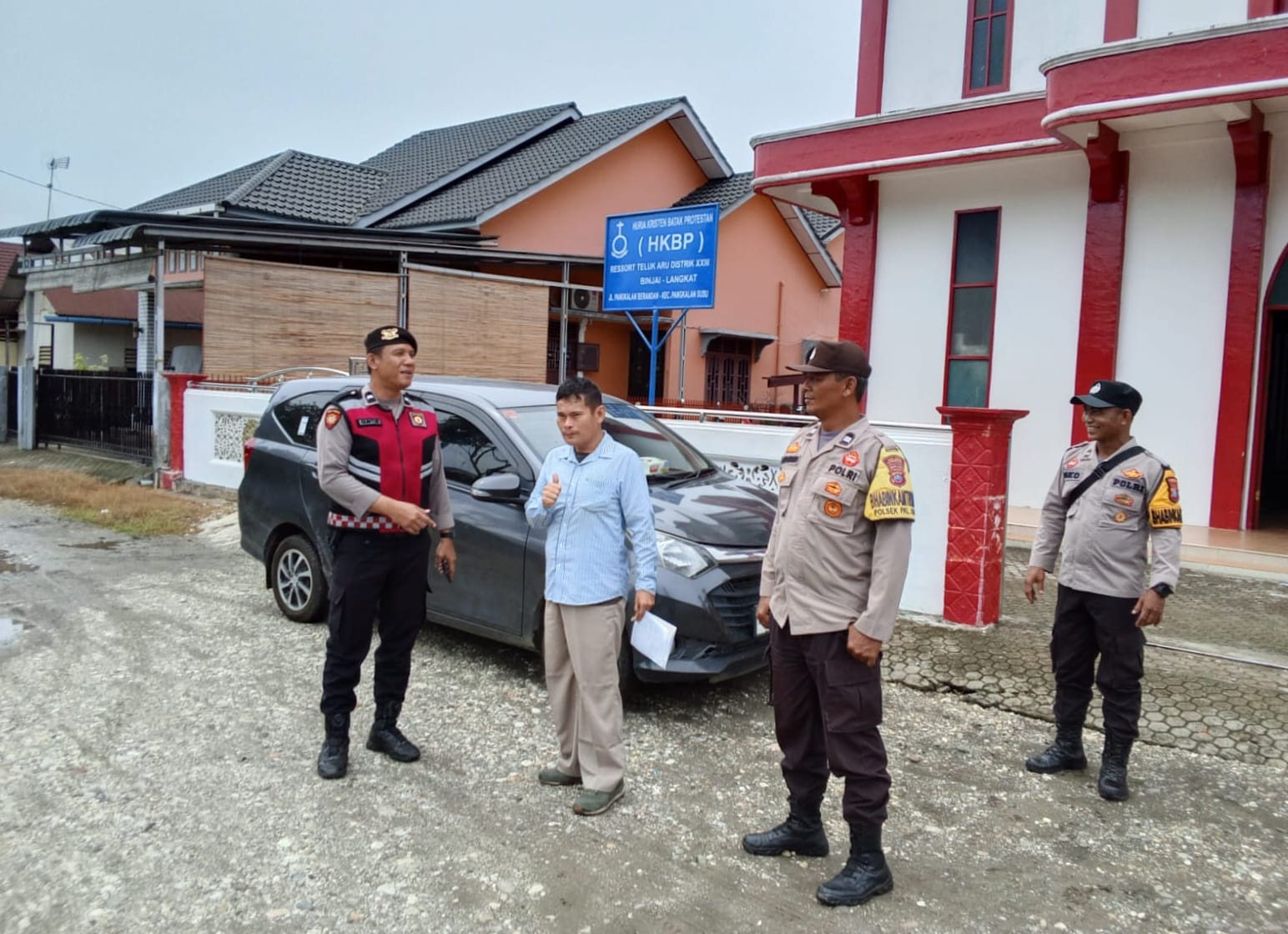 Program Minggu Kasih dan Amankan Ibadah Gereja, Polsek Pangkalan Susu Polres Langkat Beri Rasa Aman Program Minggu Kasih