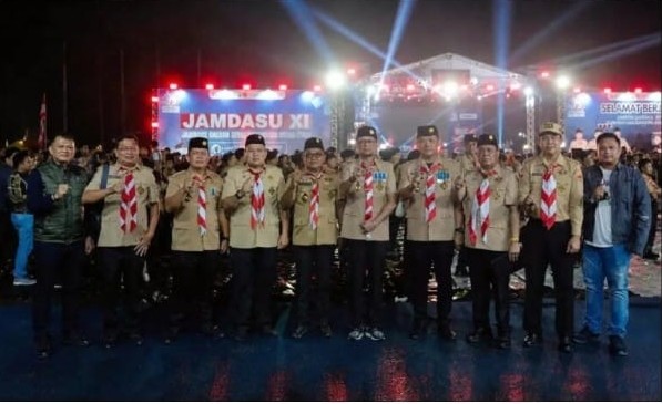 Bupati Labusel Fery Sahputra Hadiri Upacara Api Unggun Jamdasu XI Sumut 2026 Bupati Labusel Hadiri Api Unggun Jamdasu XI Sumut