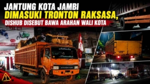 Jantung Kota Jambi Dimasuki Tronton Raksasa, Dishub Disebut Bawa Arahan Wali Kota