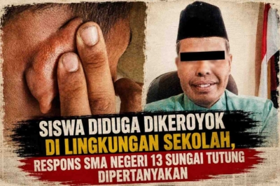 Siswa Diduga Dikeroyok di Lingkungan Sekolah, Respons SMA Negeri 13 Sungai Tutung Dipertanyakan