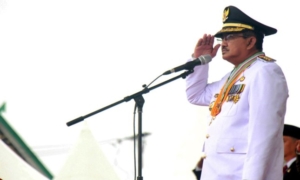 Hujan Tak Menghalangi Upacara HUT RI ke-81, Tanjab Barat Teguhkan Semangat Persatuan