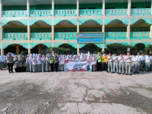 Police Go To School, Satlantas Polres Langkat Ajak Siswa Ciptakan Budaya Tertib Lalu Lintas