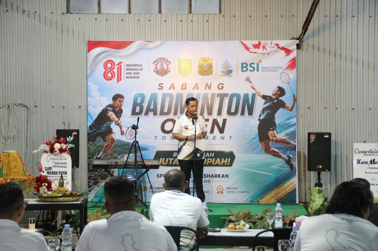Dari Lapangan ke Ruang Kreatif, Wakil Wali Kota Sabang Apresiasi Turnamen Badminton dan Cafe Merah Putih | News Publik.perss