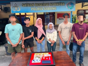 Enam Orang Diamankan Satresnarkoba Polres Sabang, Ganja dan Alat Hisap Disita | News Publik.perss