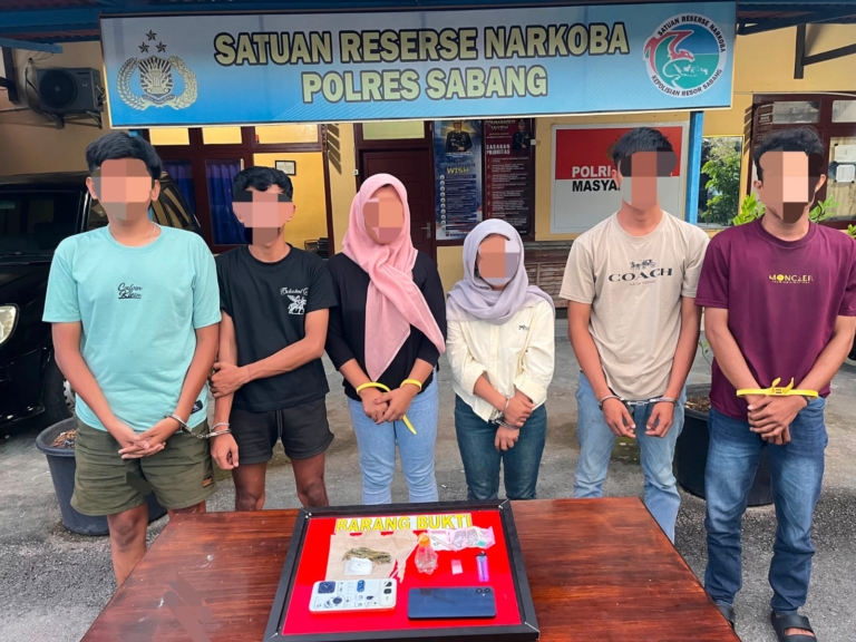 Enam Orang Diamankan Satresnarkoba Polres Sabang, Ganja dan Alat Hisap Disita | News Publik.perss