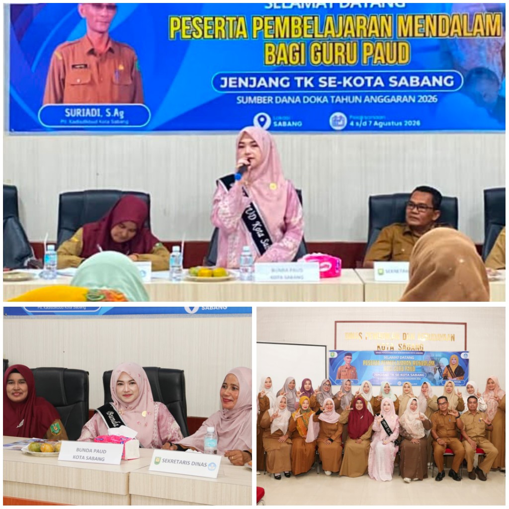 Bunda PAUD Sabang Dorong Guru PAUD Terapkan Pembelajaran Mendalam | News Publik.perss Bunda PAUD Sabang Dorong Guru PAUD Terapkan Pembelajaran Mendalam | News Publik.perss