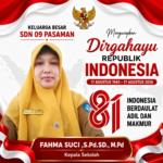 Keluarga Besar SDN 09 Pasaman Mengucapkan Dirgahayu Republik Indonesia ke-81