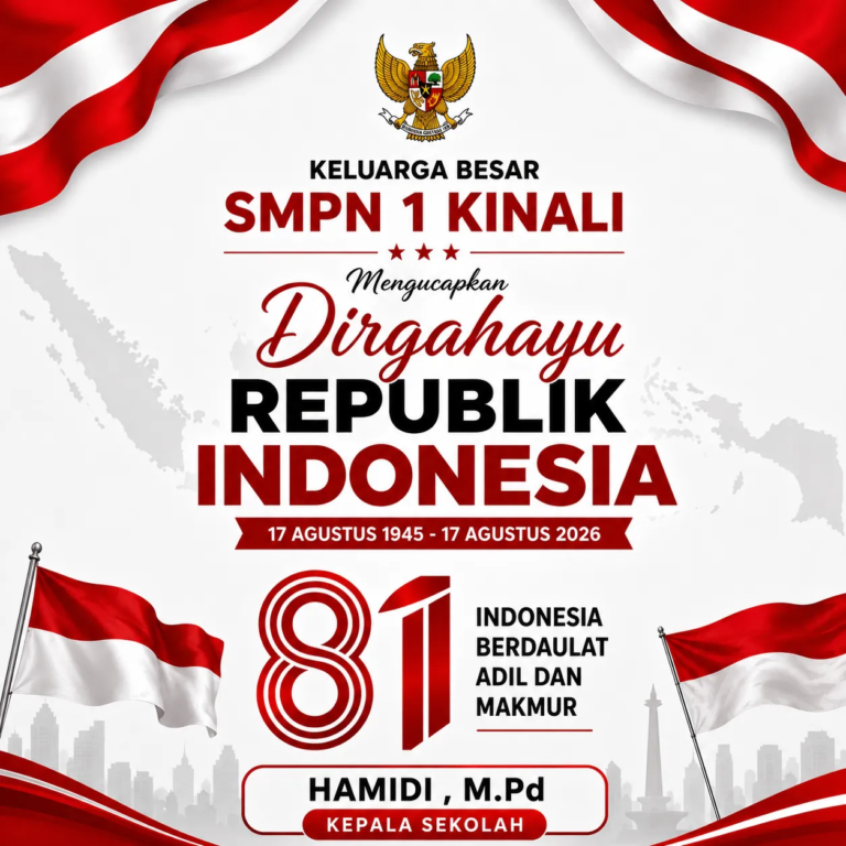 Keluarga Besar SMPN 1 Kinali Mengucapkan Dirgahayu Republik Indonesia ke-81