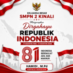 Keluarga Besar SMPN 2 Kinali Mengucapkan Dirgahayu Republik Indonesia ke-81