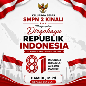 Keluarga Besar SMPN 2 Kinali Mengucapkan Dirgahayu Republik Indonesia ke-81