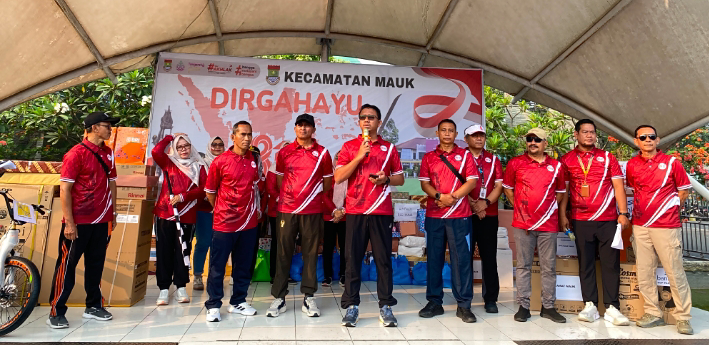 Bangun Persatuan Lewat Jalan Santai, Camat Mauk: Semarakkan HUT RI ke- 81 HUT RI ke- 81