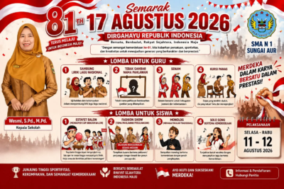 SMAN 1 Sungai Aur Semarakkan HUT RI ke-81 dengan Beragam Lomba