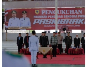 Bupati Labusel Kukuhkan 70 Paskibraka, Putra-Putri Terbaik Siap Kibarkan Merah Putih di HUT RI ke-81