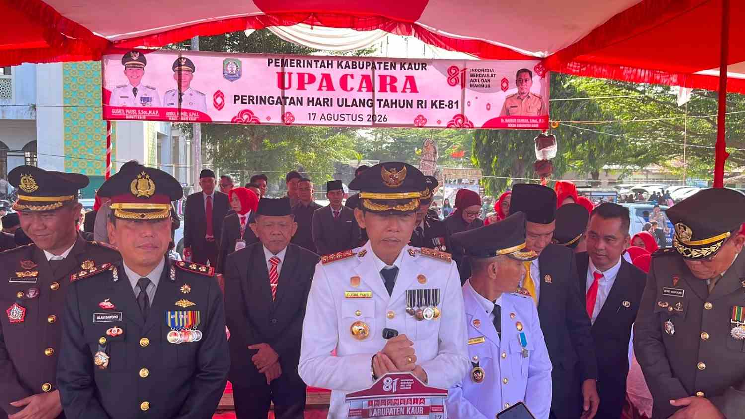 HUT RI ke-81, Kapolres Kaur Bersama Forkopimda Kobarkan Semangat Kebangsaan