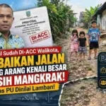 Proposal Sudah Di-ACC Walikota, Perbaikan Jalan Lorong Arang Masih Mangkrak: Dinas PURP Dinilai Lamban!