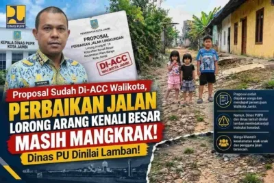 Proposal Sudah Di-ACC Walikota, Perbaikan Jalan Lorong Arang Masih Mangkrak: Dinas PURP Dinilai Lamban!