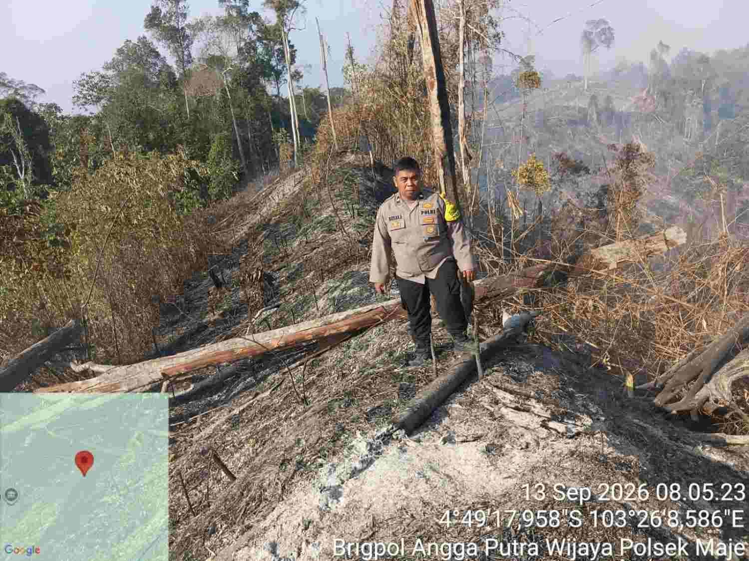 Lahan Dibakar di Tengah Kemarau, Polres Kaur Ingatkan Bahaya Karhutla