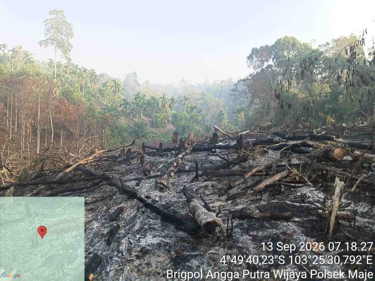 Lahan Dibakar di Tengah Kemarau, Polres Kaur Ingatkan Bahaya Karhutla