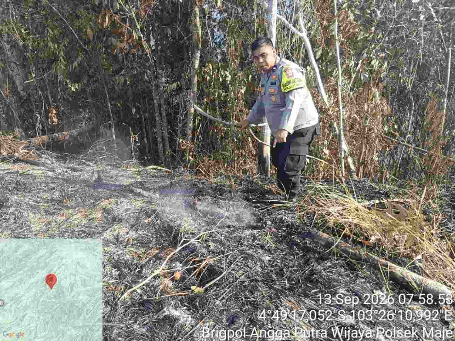 Lahan Dibakar di Tengah Kemarau, Polres Kaur Ingatkan Bahaya Karhutla