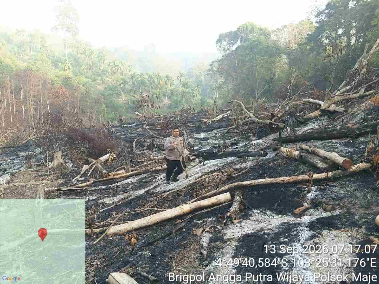 Lahan Dibakar di Tengah Kemarau, Polres Kaur Ingatkan Bahaya Karhutla