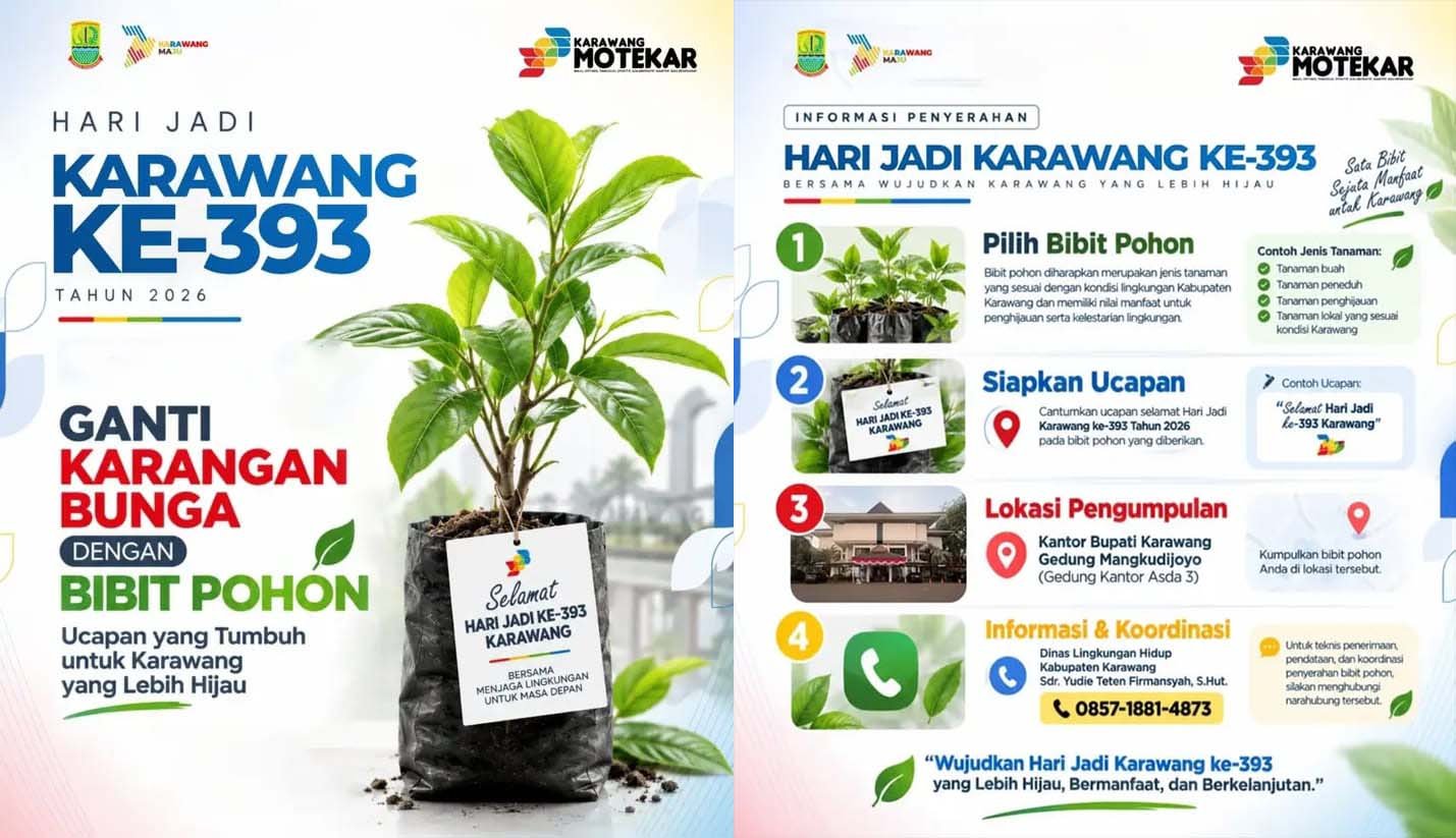 HUT Karawang ke-393, Pemkab Minta Karangan Bunga Diganti Bibit Pohon