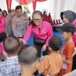 Kids Corner Bhayangkari Peduli Bikin Anak-anak Aceh Tamiang Ceria, Ada Badut hingga 200 Paket Camilan