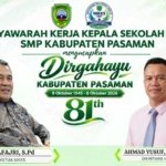 Musyawarah Kerja Kepala Sekolah (MKKS) SMP Kabupaten Pasaman Mengucapkan Dirgahayu Kab. Pasaman ke-81